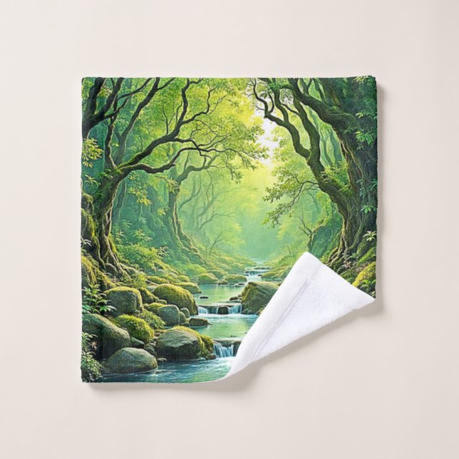 Diseño de flujo forestal encantado (Toallita)
