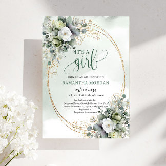 Diseño de follaje verde oro Es una invitación para