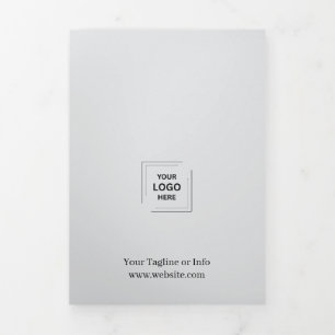 Diseño de folleto plegado profesional gris de marc