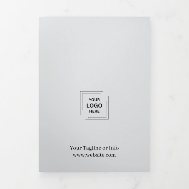 Diseño de folleto plegado profesional gris de marc (Foto de portada)