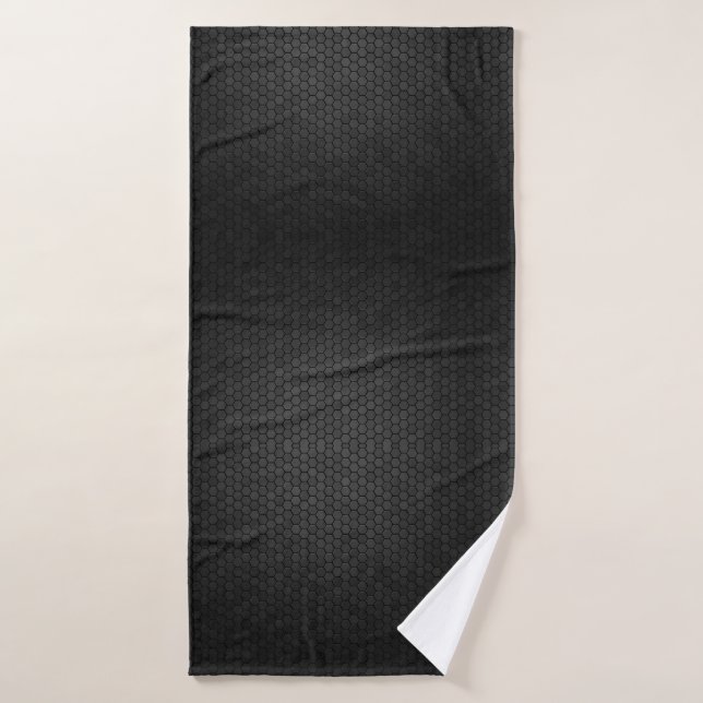 Diseño de forma hexagonal negra (Toalla de baño)