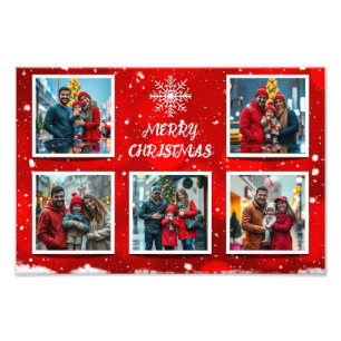 Diseño de Foto Familiar de Navidad Moderno y Elega