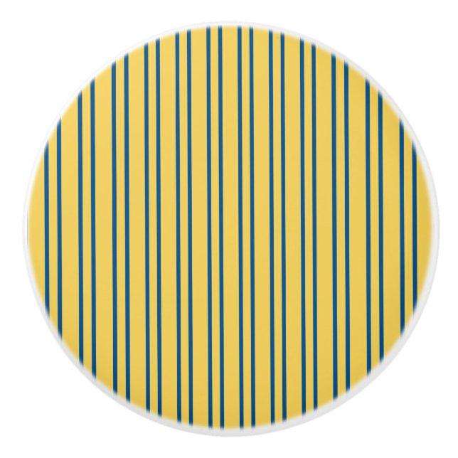 Diseño de franjas - Amarillo y Azul - Pomo de cajó (Anverso)