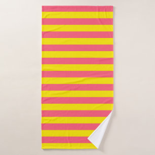 Diseño de franjas rosadas y amarillas