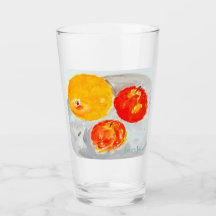 Diseño de frutas de tumblers de vidrio