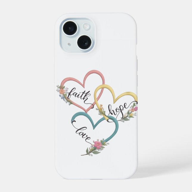 Diseño de funda para iPhone Faith Hope Love (Reverso )