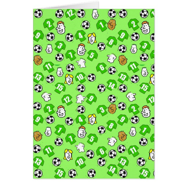 Diseño de fútbol con Camisetas en verde (Frente)