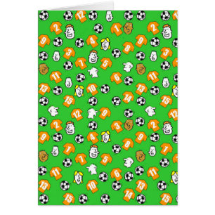 Diseño de fútbol con camisetas naranja dorado