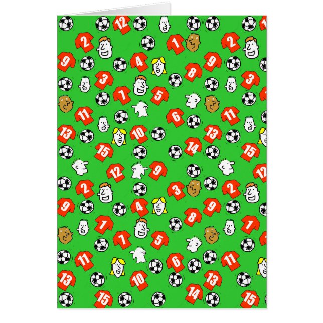 Diseño de fútbol con Camisetas rojos (Frente)