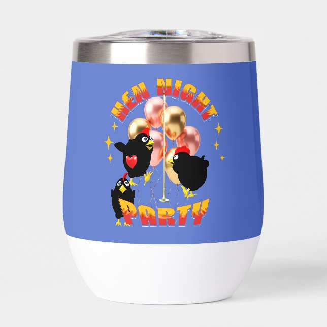 Diseño de gallinas divertidas para fiesta de solte (Frente)