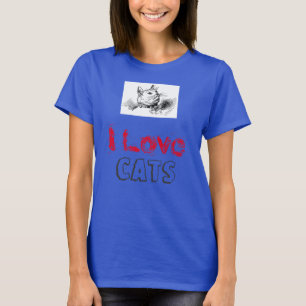 Diseño de gato camiseta de Hanes Nano V-Neck para