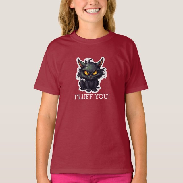 Diseño de gato negro para bebé - Camiseta básica p (Anverso)