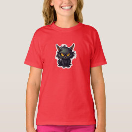 Diseño de gato negro para bebé - Camiseta básica p