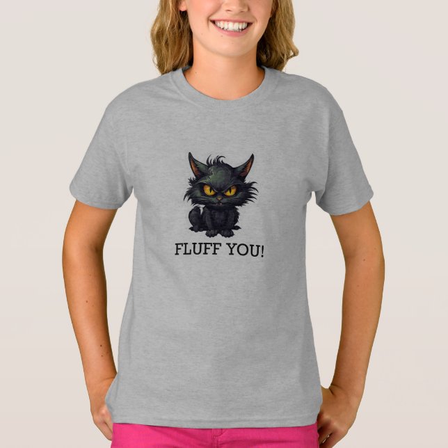 Diseño de gato negro para bebé - Camiseta básica p (Anverso)