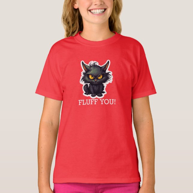 Diseño de gato negro para bebé - Camiseta básica p (Anverso)