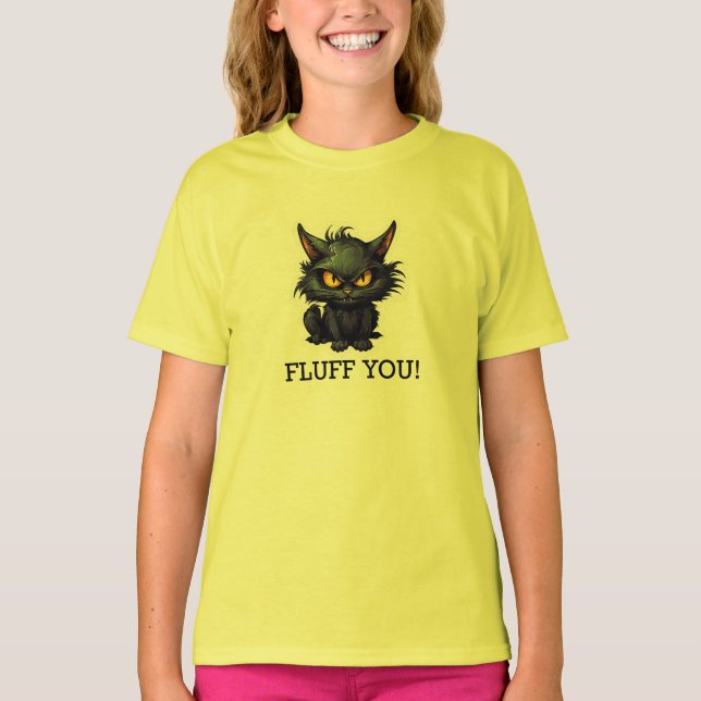 Diseño de gato negro para bebé - Camiseta básica p (Anverso)