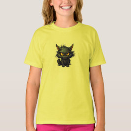 Diseño de gato negro para bebé - Camiseta básica p