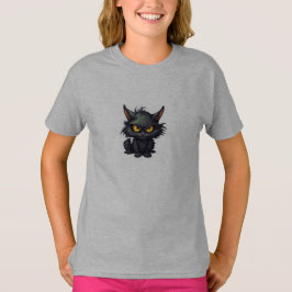 Diseño de gato negro para bebé - Camiseta básica p