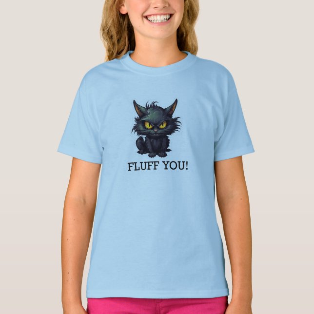 Diseño de gato negro para bebé - Camiseta básica p (Anverso)