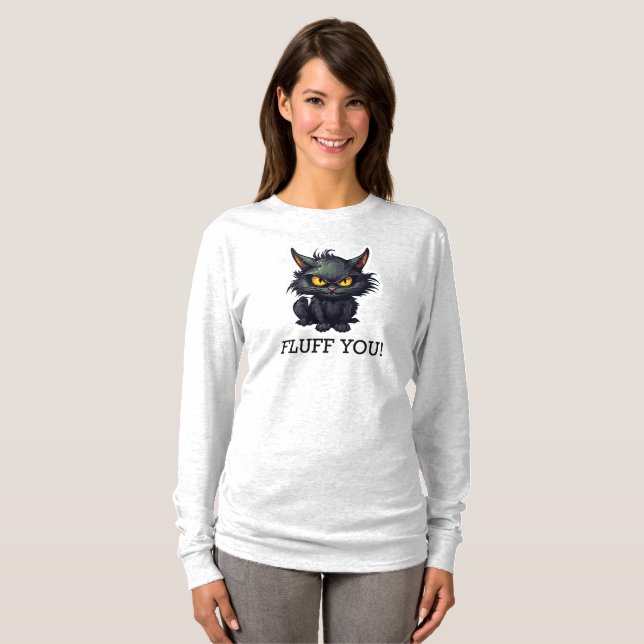 Diseño de gato negro para bebés - Camiseta básica  (Anverso completo)