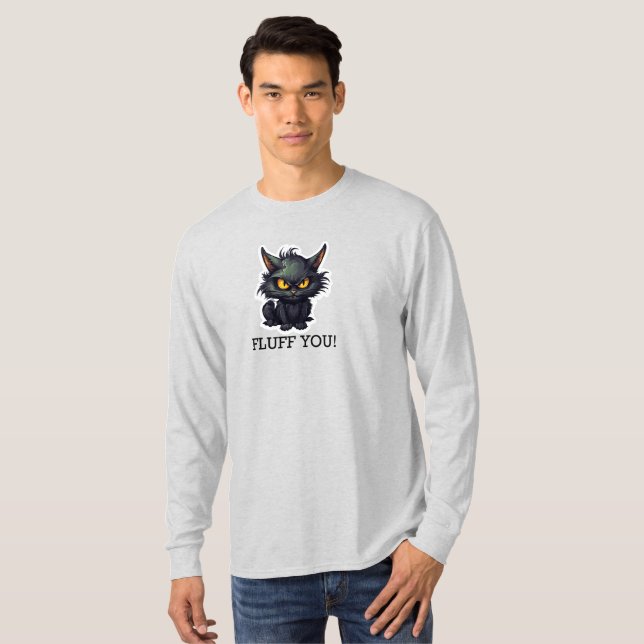 Diseño de gato negro para bebés - Camiseta básica  (Anverso completo)