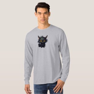 Diseño de gato negro para bebés - Camiseta básica