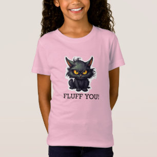 Diseño de gato negro para bebés - Camiseta fina de