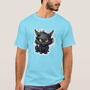 Diseño de gato negro para bebés - Camiseta oscura