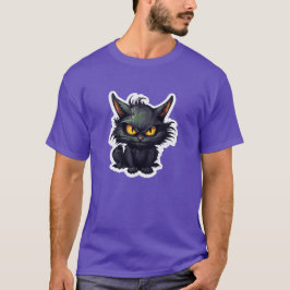 Diseño de gato negro para bebés - Camiseta oscura 