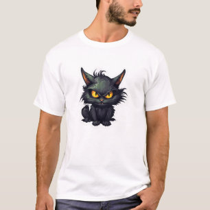 Diseño de gato negro para bebés - Camiseta oscura