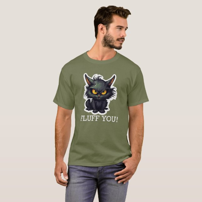 Diseño de gato negro para bebés - Camiseta oscura  (Anverso completo)
