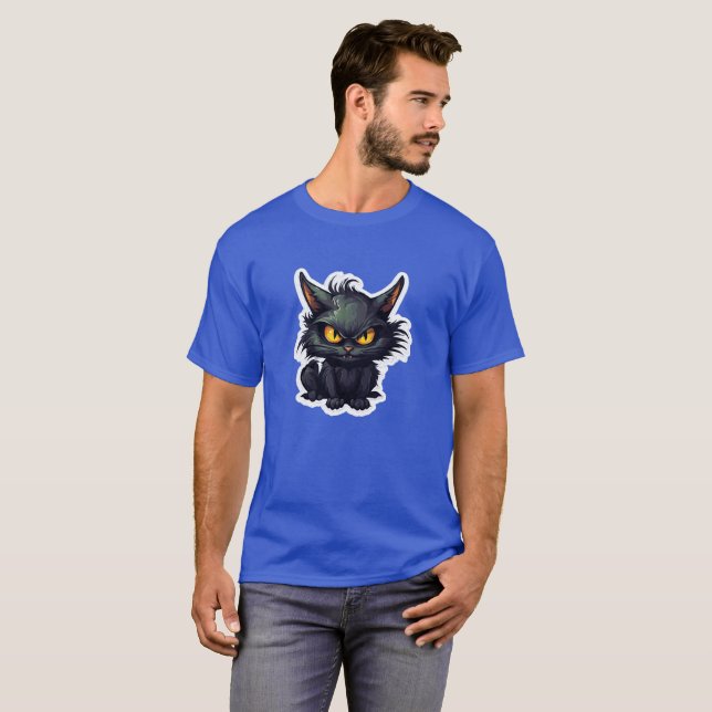Diseño de gato negro para bebés - Camiseta oscura  (Anverso completo)