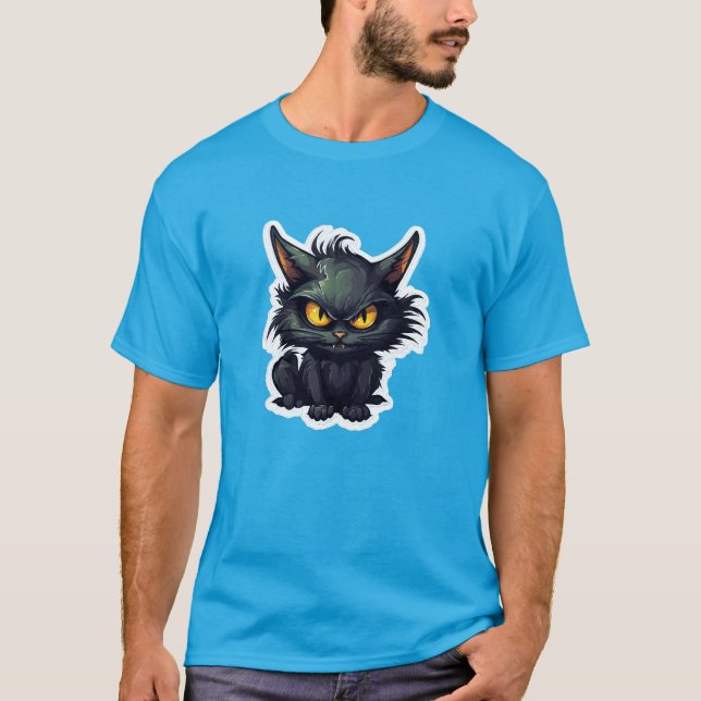 Diseño de gato negro para bebés - Camiseta oscura  (Anverso)