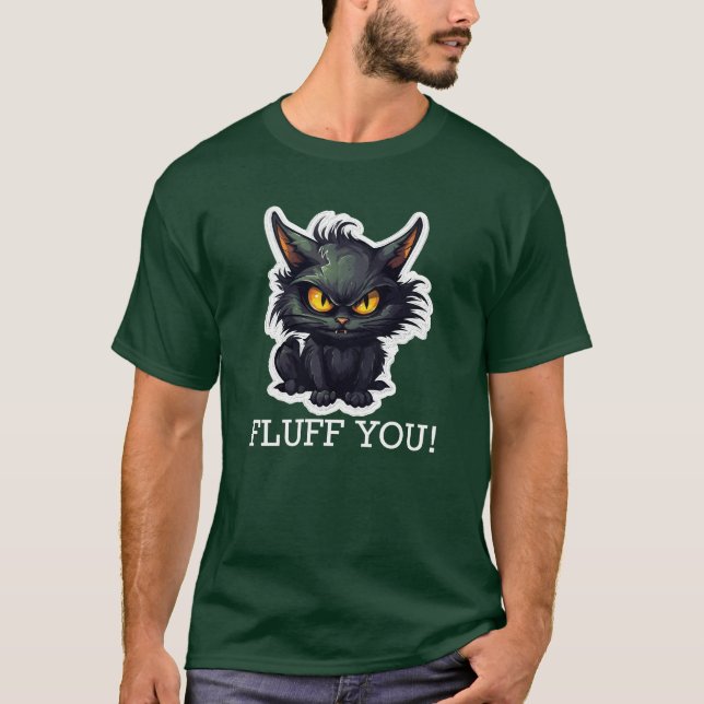 Diseño de gato negro para bebés - Camiseta oscura  (Anverso)