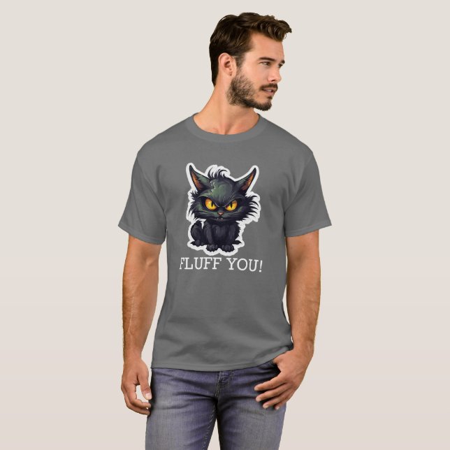Diseño de gato negro para bebés - Camiseta oscura  (Anverso completo)