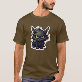 Diseño de gato negro para bebés - Camiseta oscura 