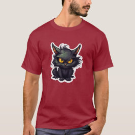 Diseño de gato negro para bebés - Camiseta oscura 