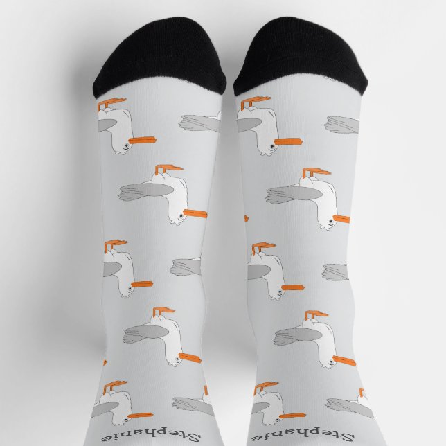 Diseño de Gaviota de Calcetines (Arriba)
