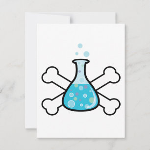 diseño de geek beaker y cross-bone