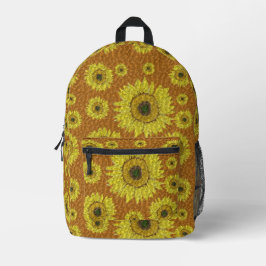 Diseño de girasol en mochila