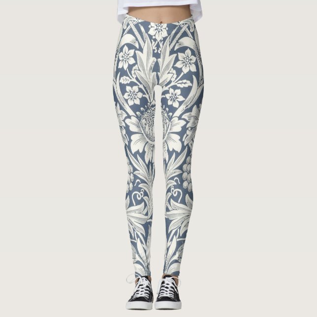 Diseño de girasol (por William Morris) Leggings (Anverso)