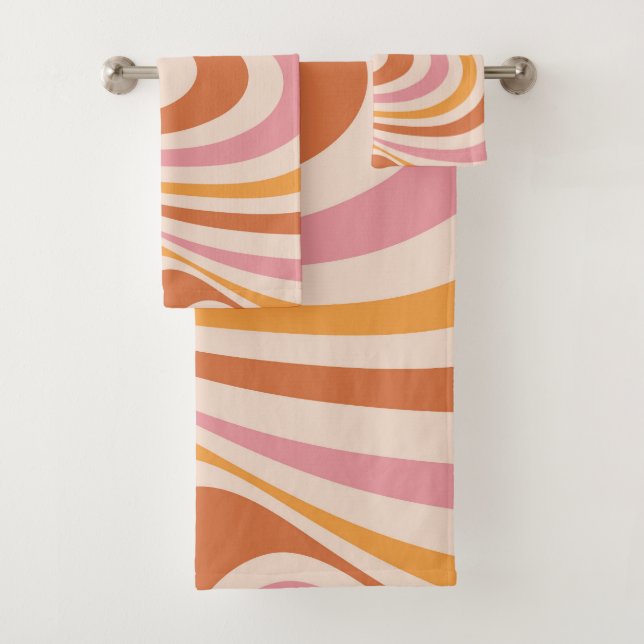 Diseño de giro abstracto rosa y naranja (In situ)
