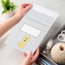 Diseño de Goldendoodle amarillo en cualquier fondo