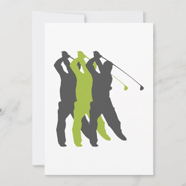 diseño de golf de siluetas de oro (Anverso)