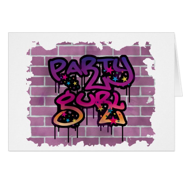 Diseño de graffiti de gurl fiesta (chica) (Anverso (Horizontal))