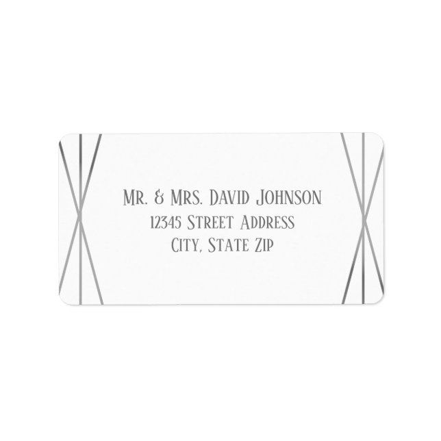 Diseño de gris de mid - Etiqueta de dirección (Frente)