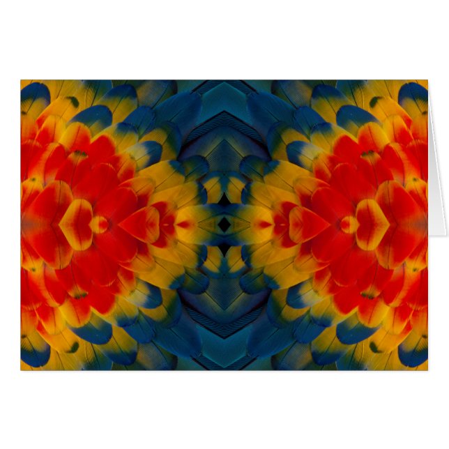 diseño de guacamayo escarlata caleidoscopio (Anverso (Horizontal))