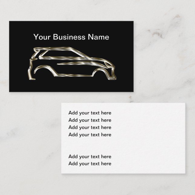 Diseño de Guay para tarjetas de visita automotriz  (Anverso / Reverso)