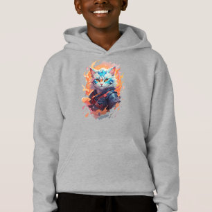 Diseño de guerrero gato ninja lindo