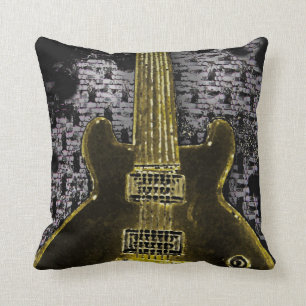 Diseño de guitarra en almohada